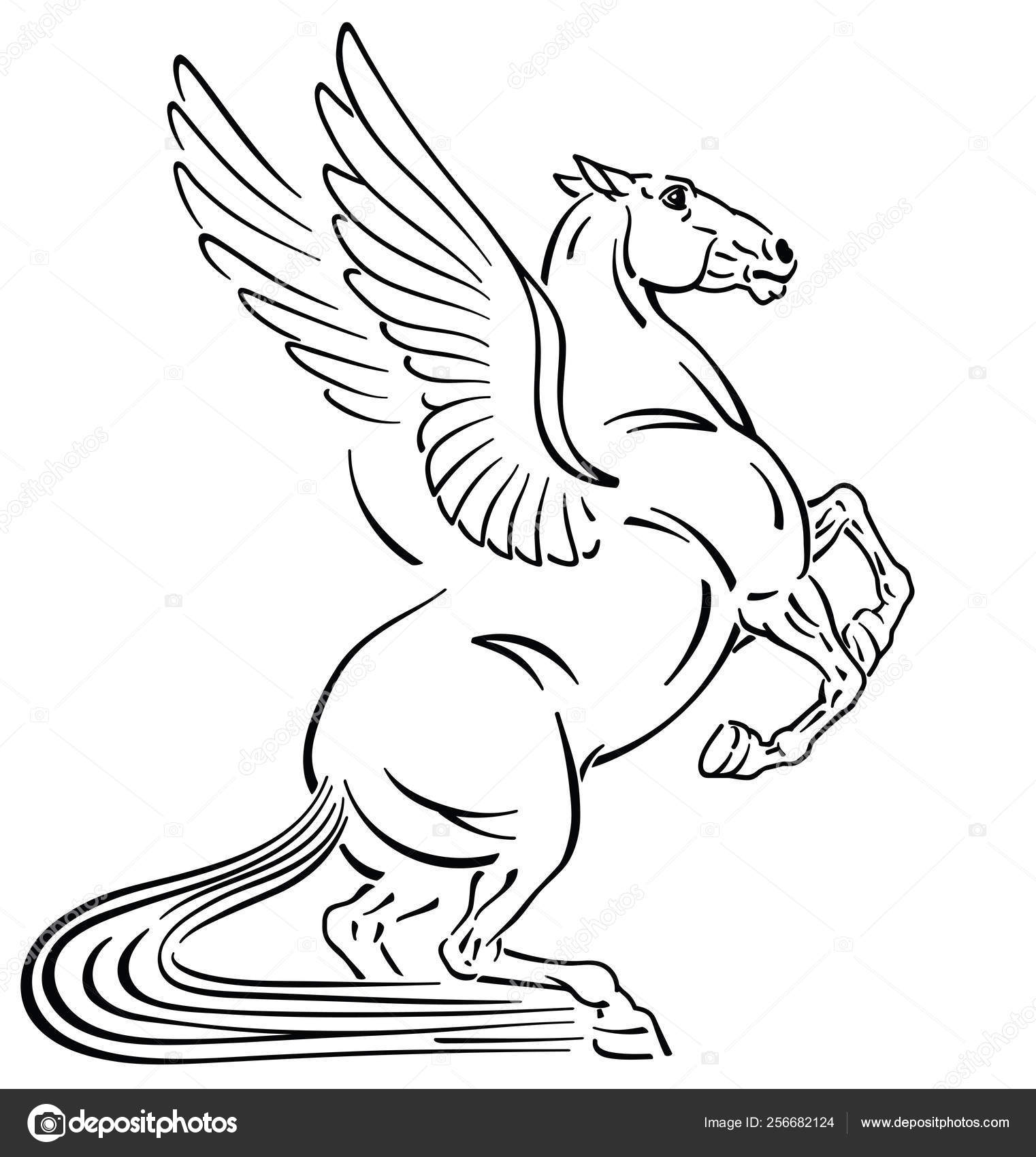 GuuhDesenhos: Como desenhar Pegasus - Cavalo com asas