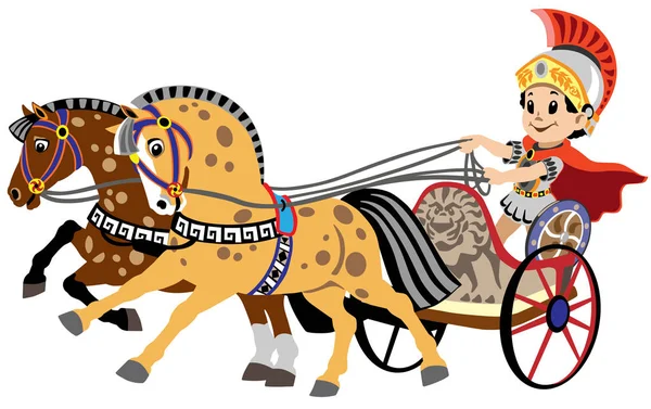 Cartoon roman war chariot — Stock Illustration Cartoon roman war chariot Stock Illustration
