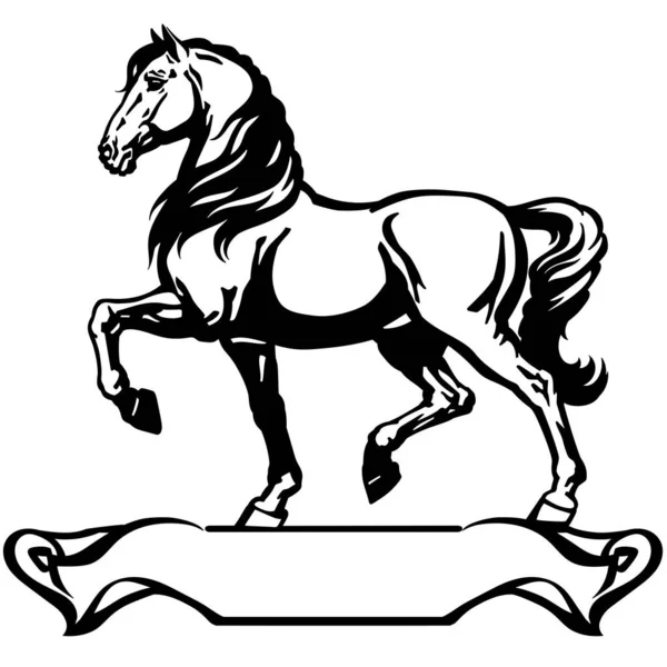 Widok z boku konia — Wektor stockowy