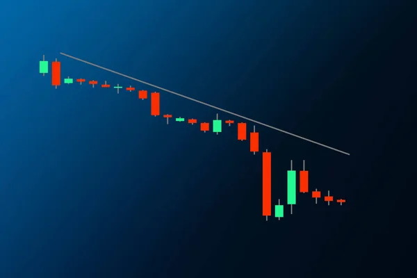 Borsa yatırım ticaret mum çubuk grafik grafik. Döviz piyasası kavramsal görünümünü. Stok Ticaret canlı.
