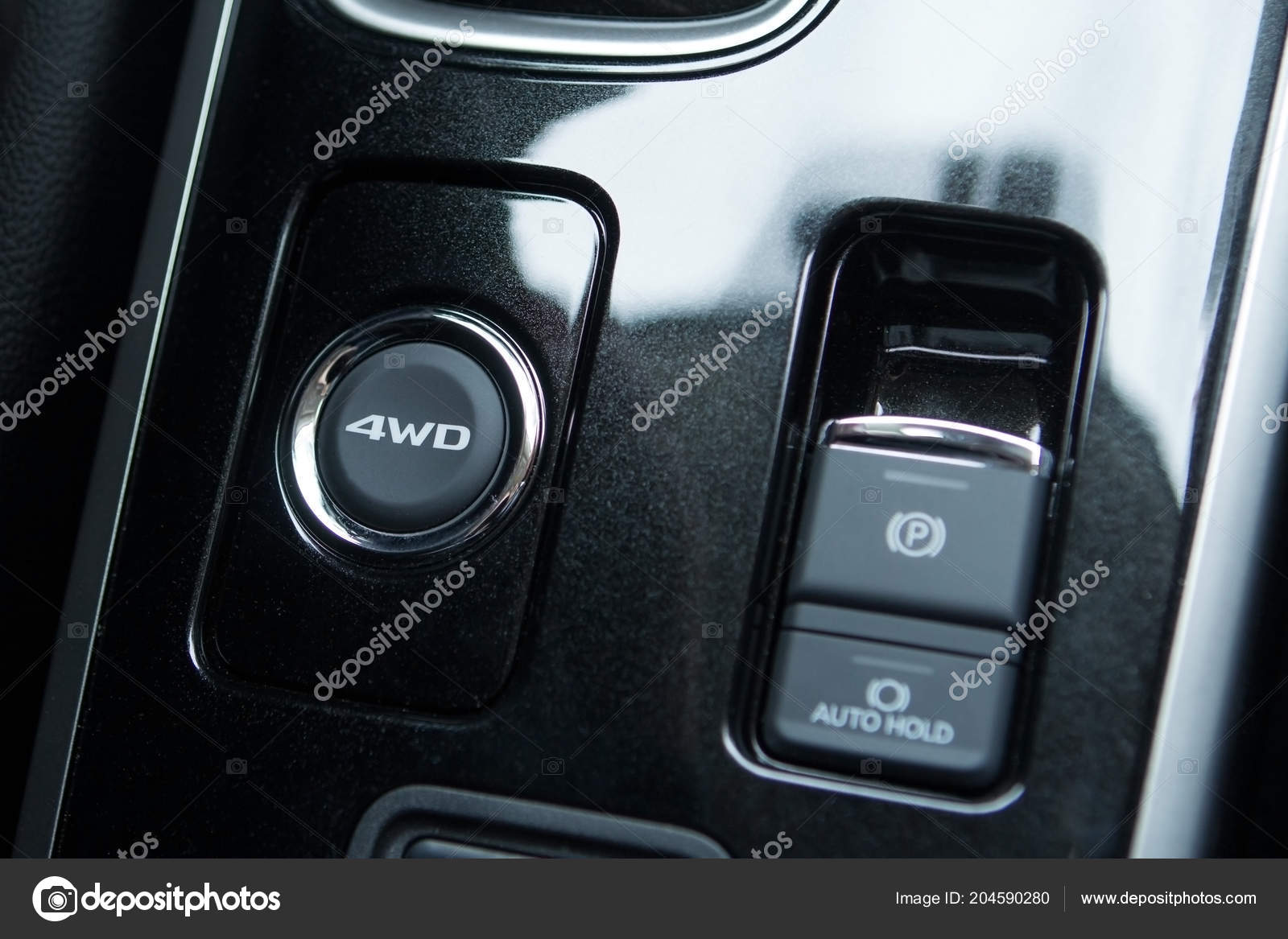 Electric Drive Button For Parking Brake And Seat Heating For