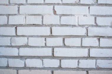 Arka plan için uygun iç ve dış eskiden beyaz tuğla duvar doku.