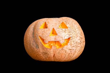 Cadılar Bayramı Balkabağı siyah, Jack O'Lantern izole.