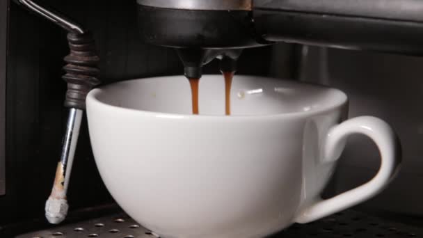 Att göra hemmagjord cappuccino kaffe från korn — Stockvideo