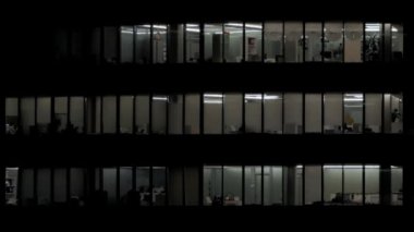 geç gece ofis binası windows