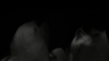 Aşağıdan gelen duman, uzayda süzülen ve dönen