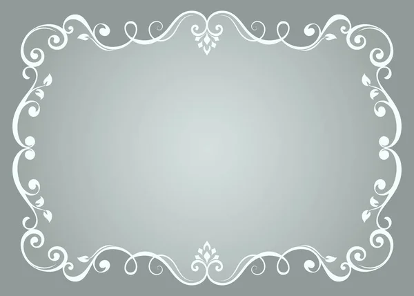 ヴィンテージの花のフレーム デザイン 招待状のテンプレート コピー スペース 四角形の花の境界線 ベクトル図 — ストックベクタ