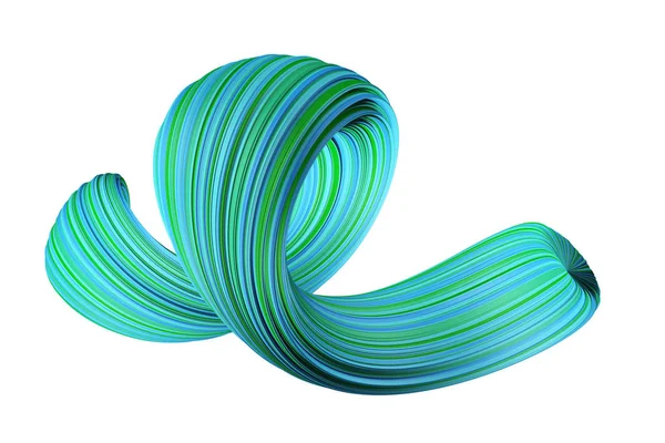 Abstract Colorful Swirl Isolated White Background Rendering — Stock Photo, Image