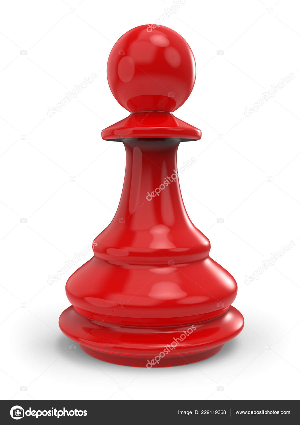 Peão de xadrez vermelho com a: ilustrações stock 165835106