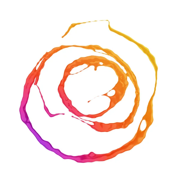 Okrągły kolorowy okrągły farby Splash — Zdjęcie stockowe