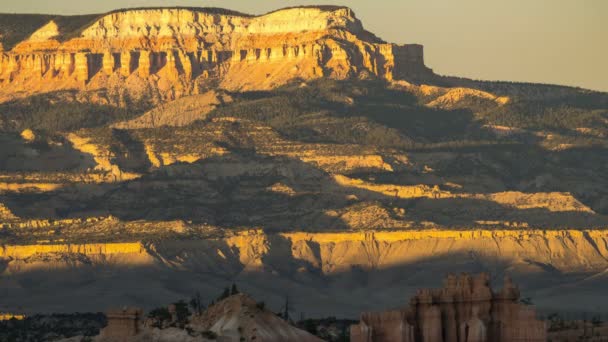 Bryce Canyon Sunset Color Change — Stock Video