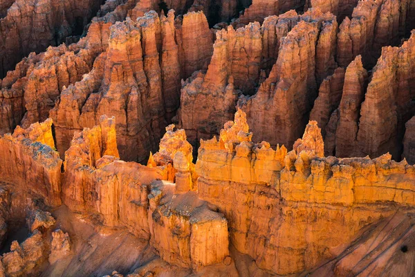 Jedná Fotografie Některých Hoodoos Bryce Canyon Reflexní Slunce Světla — Stock fotografie