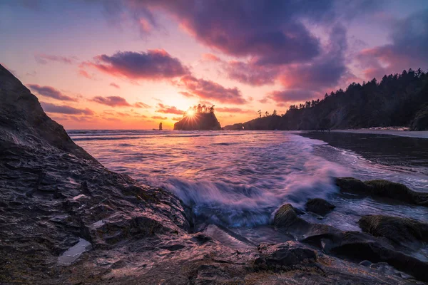 Washington coast sunset — Stock Photo, Image