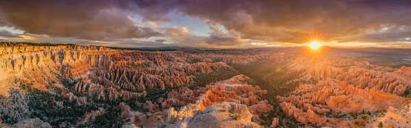 Bryce Canyon National Park Sunrise Panoramic View Stock Photo