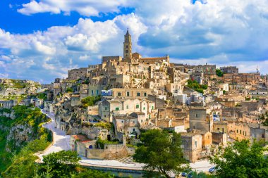 Matera, Basilicata, İtalya: Manzaralı tarihi kentin - Sass