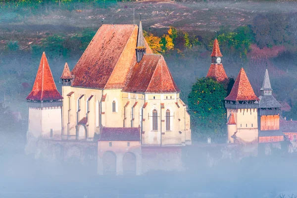 Biertan, Sibiu: Chiesa fortificata della città, Transilvania, Romania — Foto Stock