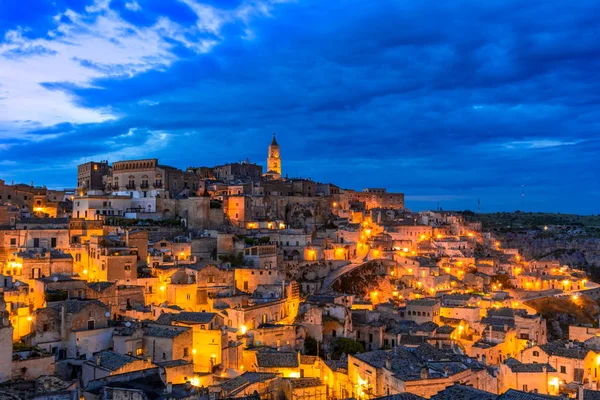 Matera, Basilicata, Italy: Overview of the old town - Sassi di Matera — Stock Photo, Image