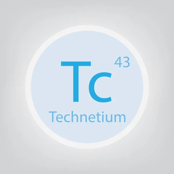 Technetium Chemisches Element Icon Vektor Illustration — Stockvektor