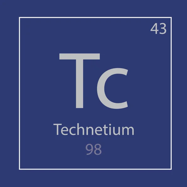 Technetium Elemento Químico Icon Ilustração Vetorial — Vetor de Stock