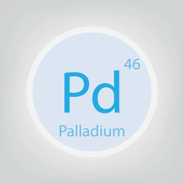 Palladium Chemisches Element Icon Vektor Illustration — Stockvektor