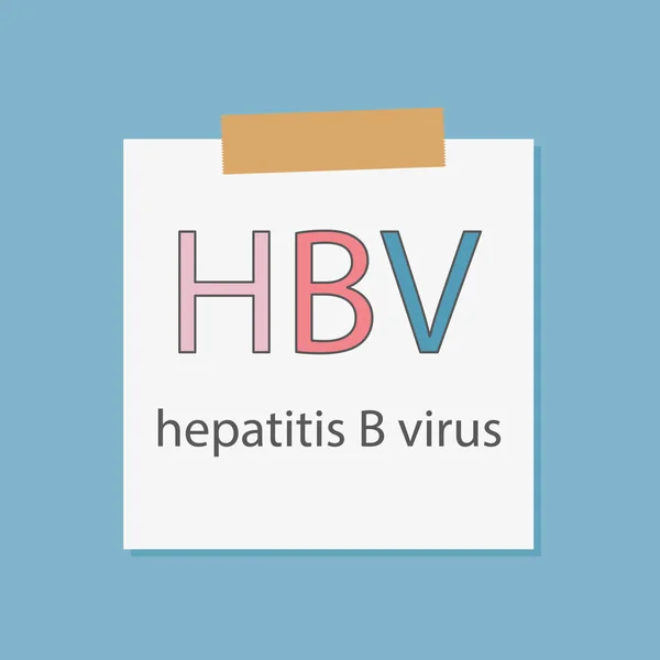 Hbv Hepatitb Virus Skrivna Anteckningsbok Papper Vektor Illustration — Stock vektor