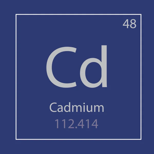 Cadmio Elemento Químico Icon Vector Ilustración — Vector de stock