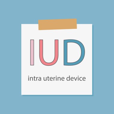Spiral Intra uterin bir defter kağıt-vektör kötü yazılmış aygıt