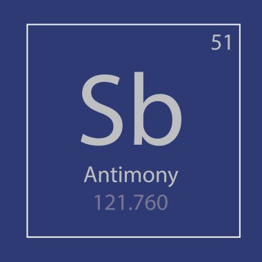 Antimony Sb chemical element icon- vector illustration clipart