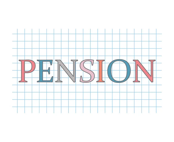 Pension Concept Vector Illustration — Stock Vector