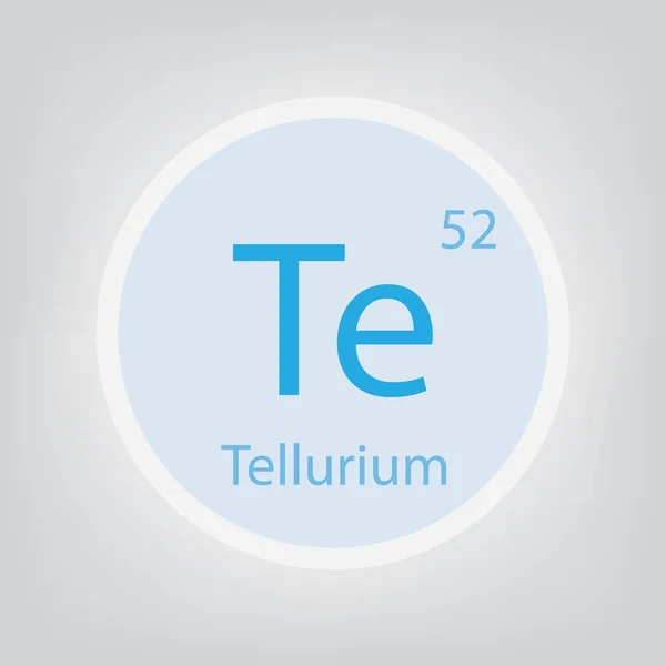 Tellurium Elemento Químico Icon Vector Ilustración — Vector de stock