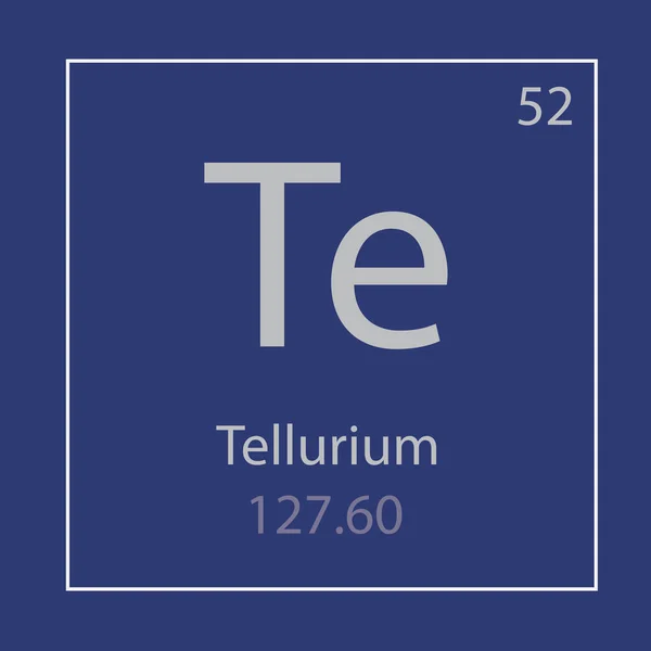 Tellurium Elemento Químico Icon Vector Ilustración — Archivo Imágenes Vectoriales