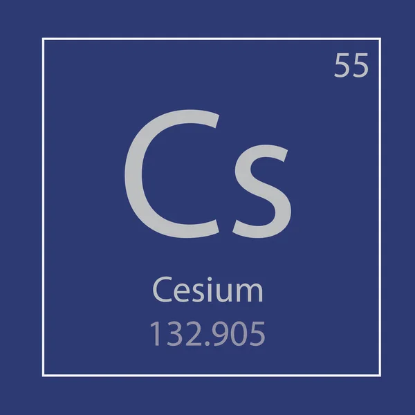 Ilustrasi Elemen Kimia Caesium Icon Vektor - Stok Vektor