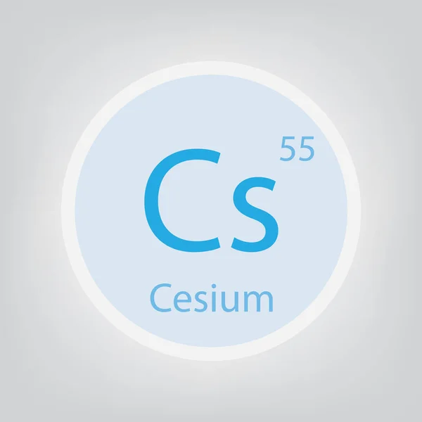 Cesio Elemento Químico Icon Vector Ilustración — Vector de stock