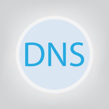 DNS (Alan Adı Sistemi) kavram- vektör çizimi