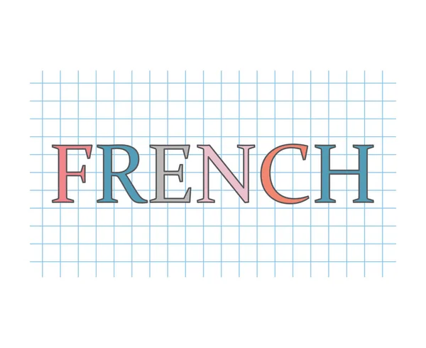 Concept Langue Française Illustration Vectorielle — Image vectorielle