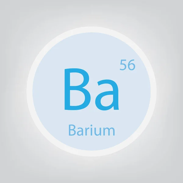 Baryum Kimyasal Element Simgesi Vektör Çizim — Stok Vektör