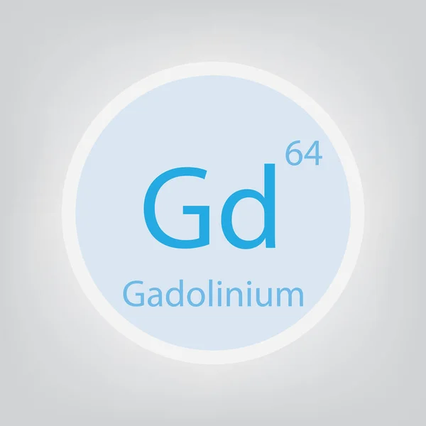 Gadolinio Elemento Químico Icon Vector Ilustración — Vector de stock
