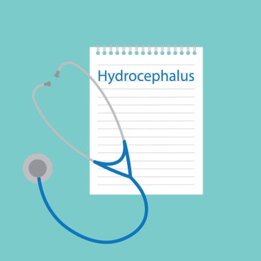 Hydrocephalus written in notebook- vector illustration clipart