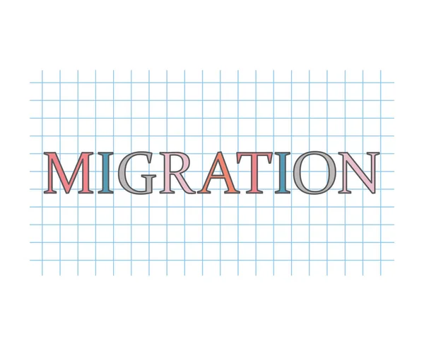 Concepto Migración Ilustración Vectorial — Vector de stock