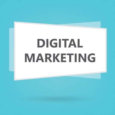 dijital pazarlama kavramı-vektör çizim