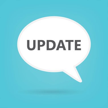 konuşma balonu-vektör çizim üzerinde yazılan güncelleştirme