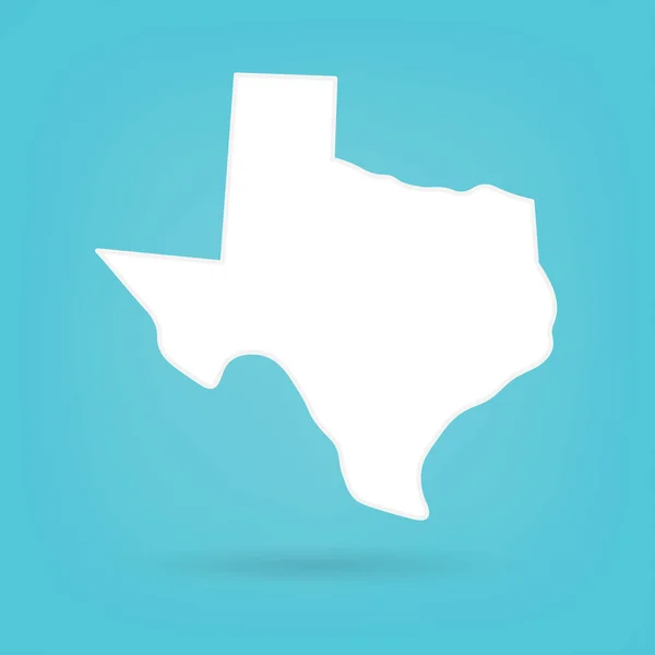 Carte Abstraite Blanche Texas Illustration Vectorielle — Image vectorielle