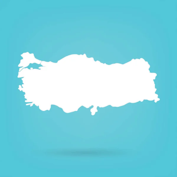 Abstrakcja Biały Mapa Turcja Wektor Ilustracja — Wektor stockowy