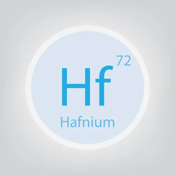 Hafnium Elemento Chimico Icono Vettoriale Illustrazione — Vettoriale Stock