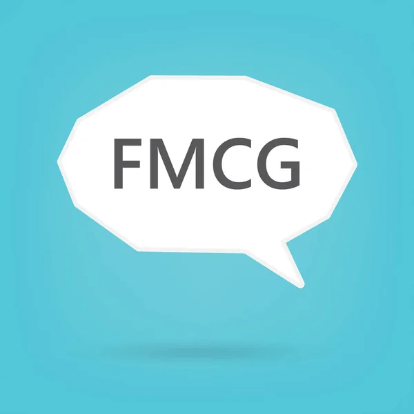 Fmcg Fast Moving Consumer Goods Scritto Sulla Bolla Vocale Illustrazione — Vettoriale Stock