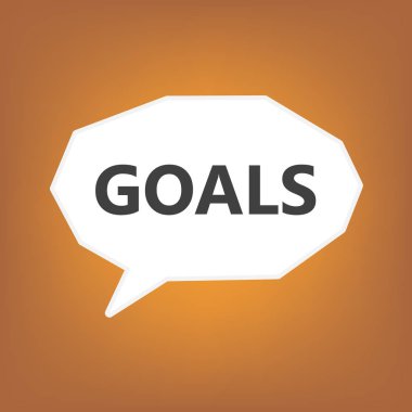 konuşma balonu-vektör çizim üzerinde yazılı gol