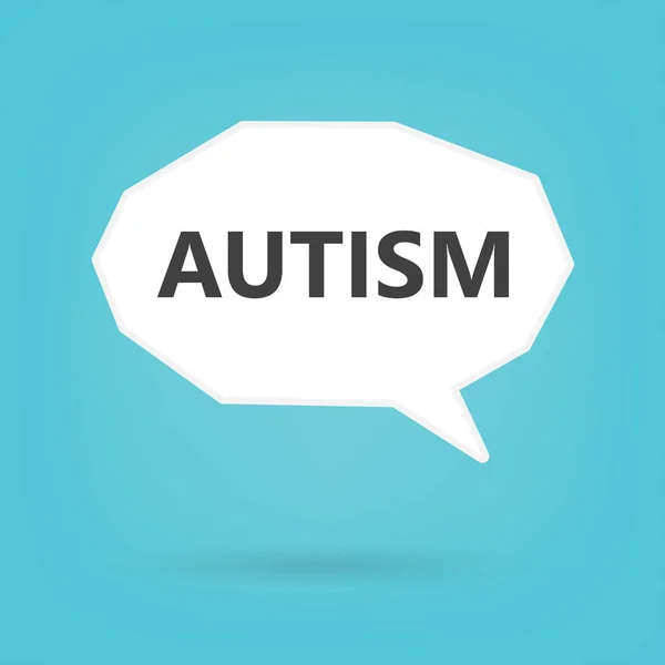 Autismus Auf Sprechblasen Vektorillustration Geschrieben — Stockvektor