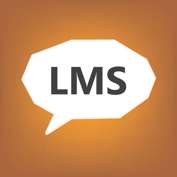 Lms Learning Management System Geschrieben Auf Sprechblasen Vektorillustration — Stockvektor