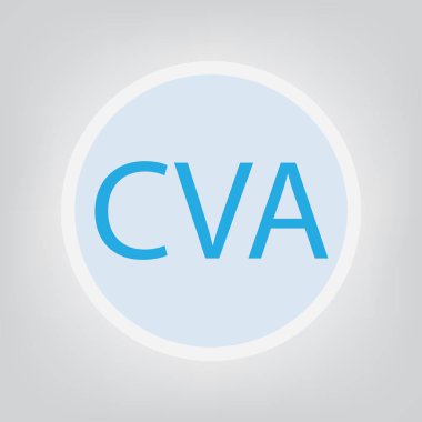 CVA (serebral vasküler kaza)-vektör çizim