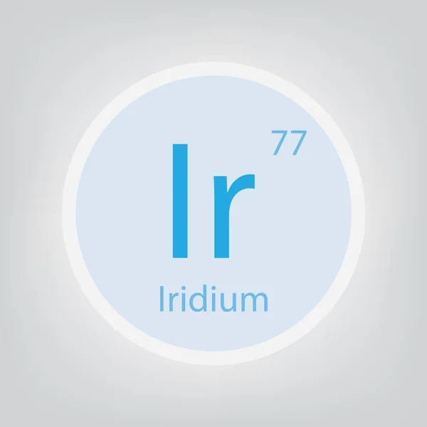 Iridium Grundämne Ikon Vektor Illustration — Stock vektor